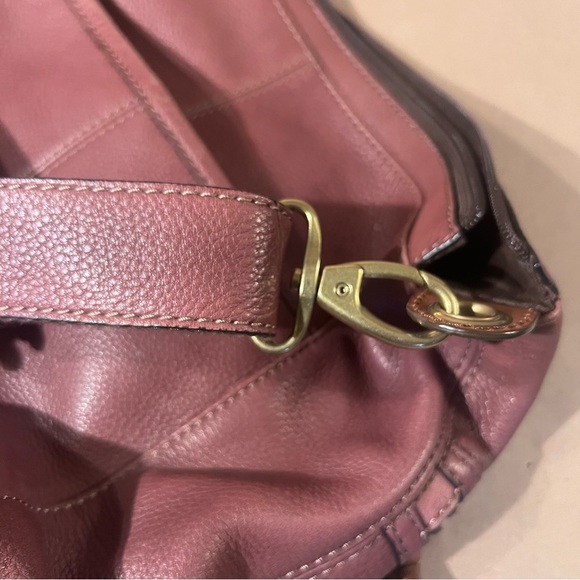 FOSSIL Brown Pebble Leather Morgan Traveler Crossbody Messenger Bag Purse Pocket - Picture 10 of 13